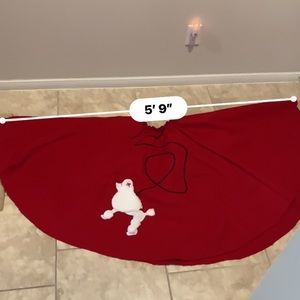 Poodle skirt red with white poodle 1950 again!